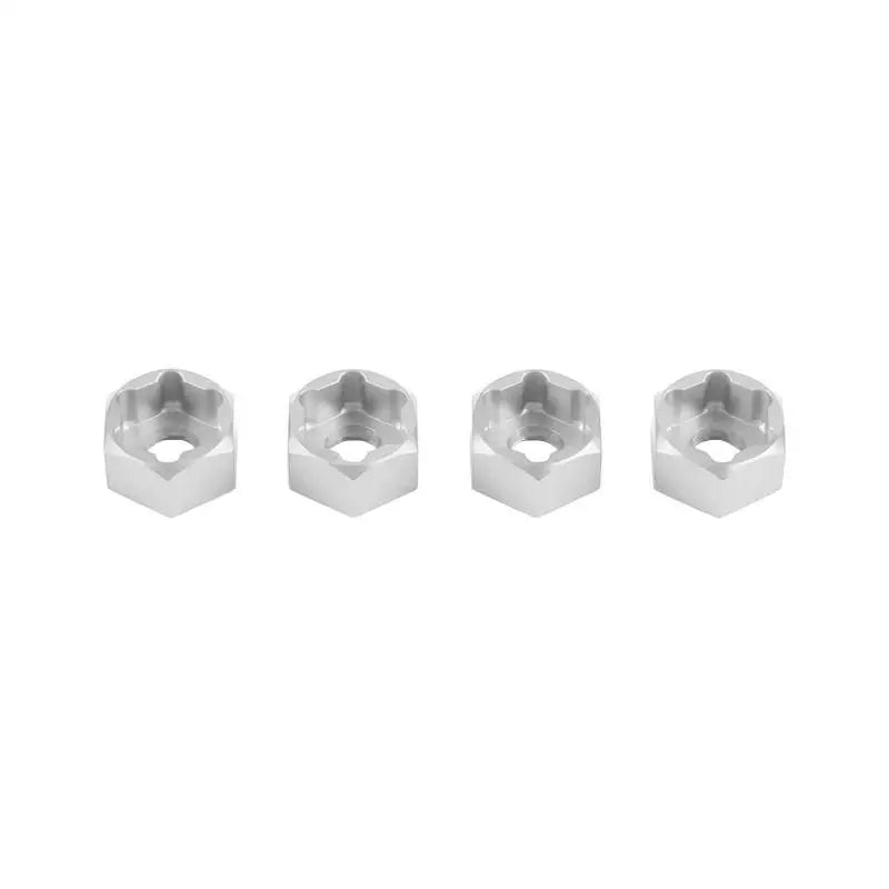 4Pcs 5mm–7mm Hex Wheel Hub Adapters for SCX24 WPL MN RC Car RC Car Upgrade Parts Richie's Silver