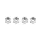 4Pcs 5mm–7mm Hex Wheel Hub Adapters for SCX24 WPL MN RC Car RC Car Upgrade Parts Richie's Silver