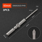 3-Pack S2 Steel 60mm Electric Screwdriver Bits | High Strength Screwdriver Bits Richie's A4