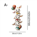 Easter Rabbit Flower Wall Stickers – Removable PVC Decals Wall Stickers Richie's A6