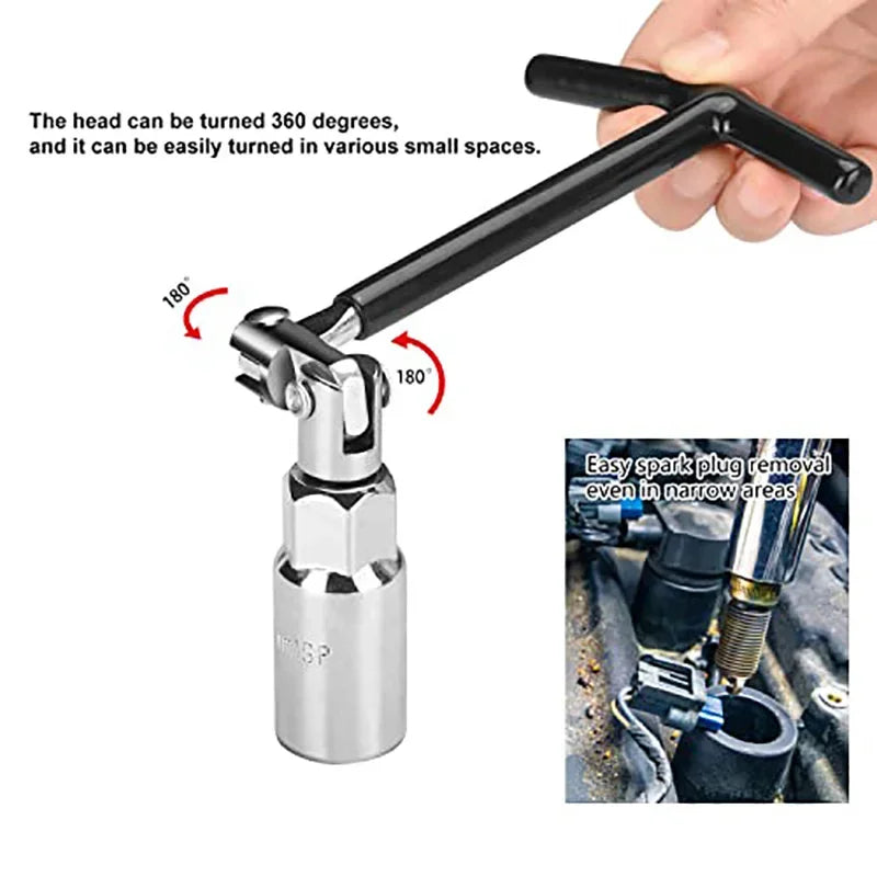 4-Piece Spark Plug Socket Wrench Set 16mm 18mm 21mm Chrome Spark Plug Socket Set Richie's