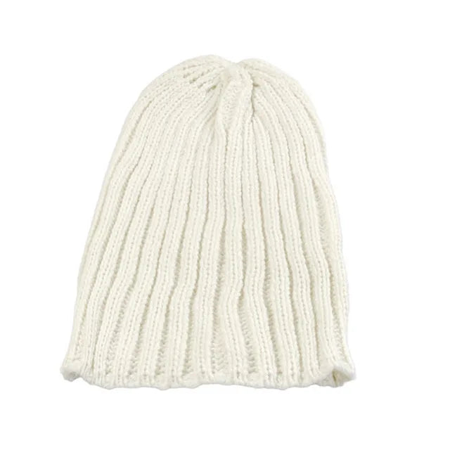 Unisex Knitted Winter Beanie Hat – Warm Casual Skull Cap Knitted Beanie Hat Richie's WHITE