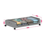 Under Bed Storage Bins with Wheels & Lid | Home Organizer Under Bed Storage Bin Richie's grey 1PC