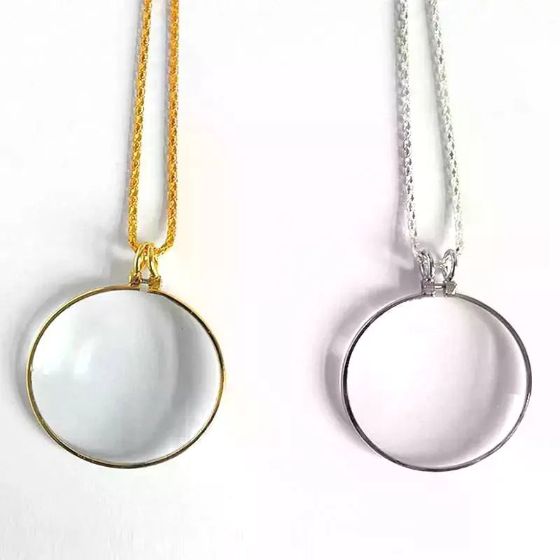 5X Magnifying Glass Necklace Pendant – Portable Monocle Pendant Magnifier Necklace Richie's
