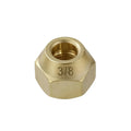 Brass Flare Nut Tube Fittings 1/8"–3/4" Air Conditioning Pipe Brass Flare Fitting Richie's 3-8-