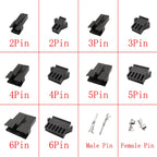 JST SM 2.54mm Connector 2–8 Pin Male Female Crimp Housing Wire Connector Housing Richie's