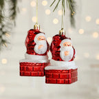 2PCS Christmas Ornament Balls – Santa, Owl & Camera Baubles Christmas Ornament Balls Richie's santa 1