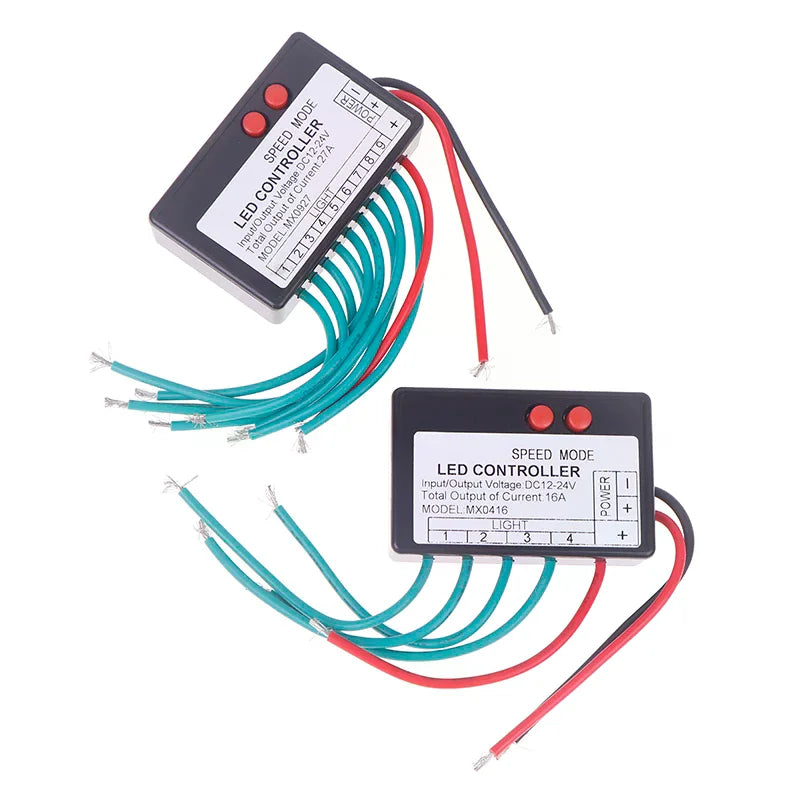 12V–24V 4CH/9CH LED Strip Light Controller – Flash & Chase LED Strip Controller Richie's