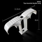 Aluminum Curtain Rod Bracket – Single & Double Hang Curtain Rod Bracket Richie's White-Top mounted 2
