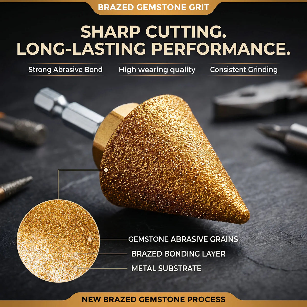 M14 Diamond Chamfer Bit – Cone Grinding Tool for Tile & Marble Diamond Chamfer Bit Richie's