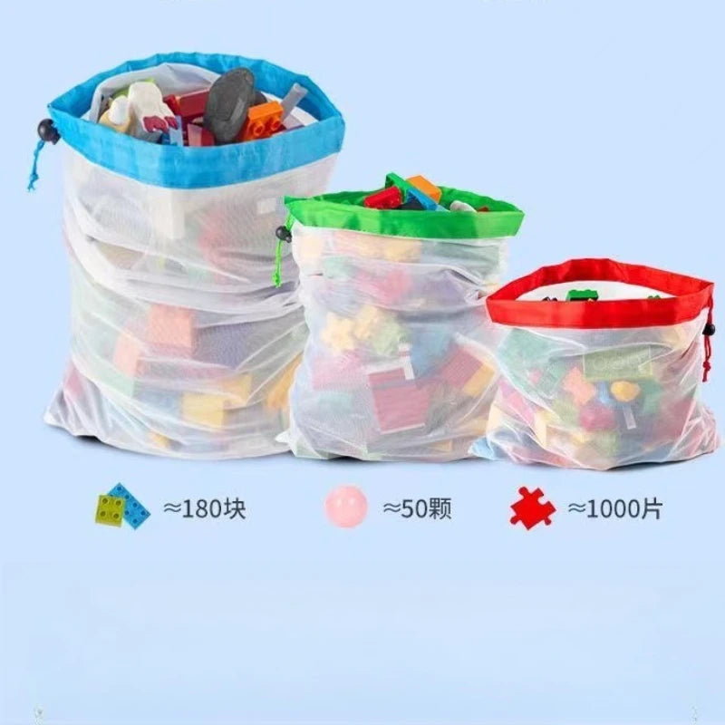 12-Pack Washable Mesh Drawstring Storage Bags – Reusable Mesh Storage Bags Richie's