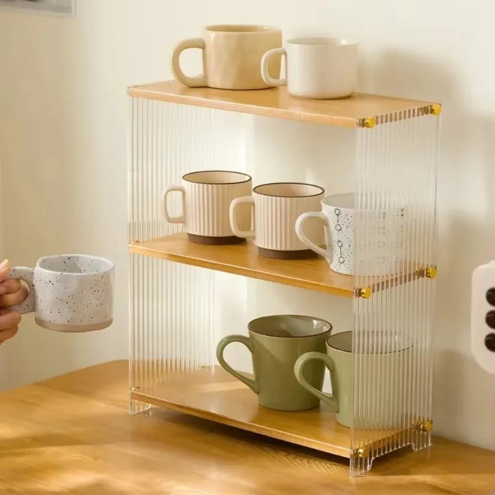 Acrylic Cup Storage Rack – Dust-Proof Tabletop Display Shelf Cup Storage Rack Richie's
