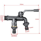 Black Brass Dual Outlet Anti-Freeze Outdoor Garden Faucet 1/2" Outdoor Garden Faucet Richie's
