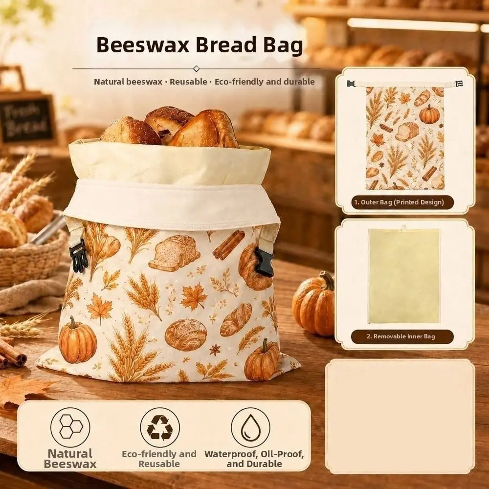 Reusable Beeswax Bread Bag – Large Sourdough Storage Bag Bread Storage Bag Richie's