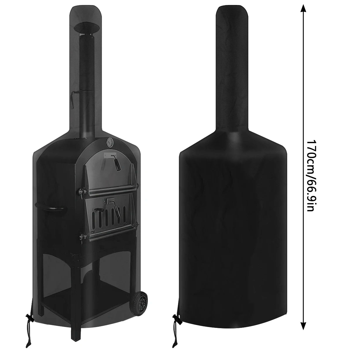 Waterproof Pizza Oven Cover – 190T Oxford Cloth, 66.9x25.5In Pizza Oven Cover Richie's