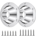 2Pcs Aluminum RV Table Pedestal Base Floor Mounting Flange Table Pedestal Base Richie's Silver