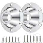 2Pcs Aluminum RV Table Pedestal Base Floor Mounting Flange Table Pedestal Base Richie's Silver