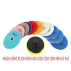 4" Diamond Polishing Pads Kit 10-16 Pcs Wet/Dry for Granite Diamond Polishing Pads Richie's 12PCS 50-6000 4 inches multi-tool