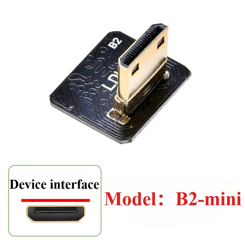 Raspberry Pi 4 Micro HDMI FFC Flat Cable 90° 20-Pin FPV HDMI FFC Cable Richie's miniHDMI (B2)