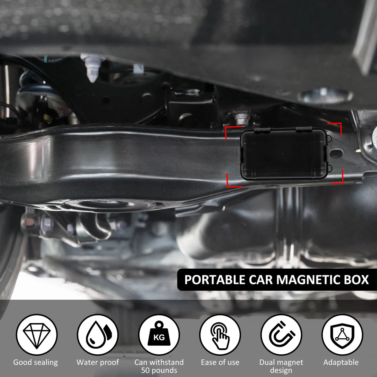 Magnetic Under-Car Key Hider Box – Waterproof & Rustproof Magnetic Key Hider Box Richie's