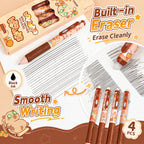 4 Erasable Gel Pens 0.5mm Cartoon Design | School Supplies Erasable Gel Pens Richie's