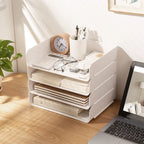 2-Pack Stackable Desk File Organizer Tray | Multi-Layer Letter Tray Desk File Organizer Richie's