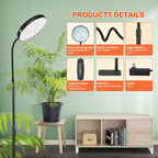 LED Floor Grow Light 6000K Full Spectrum, Stand & Auto Timer LED Grow Light Richie's