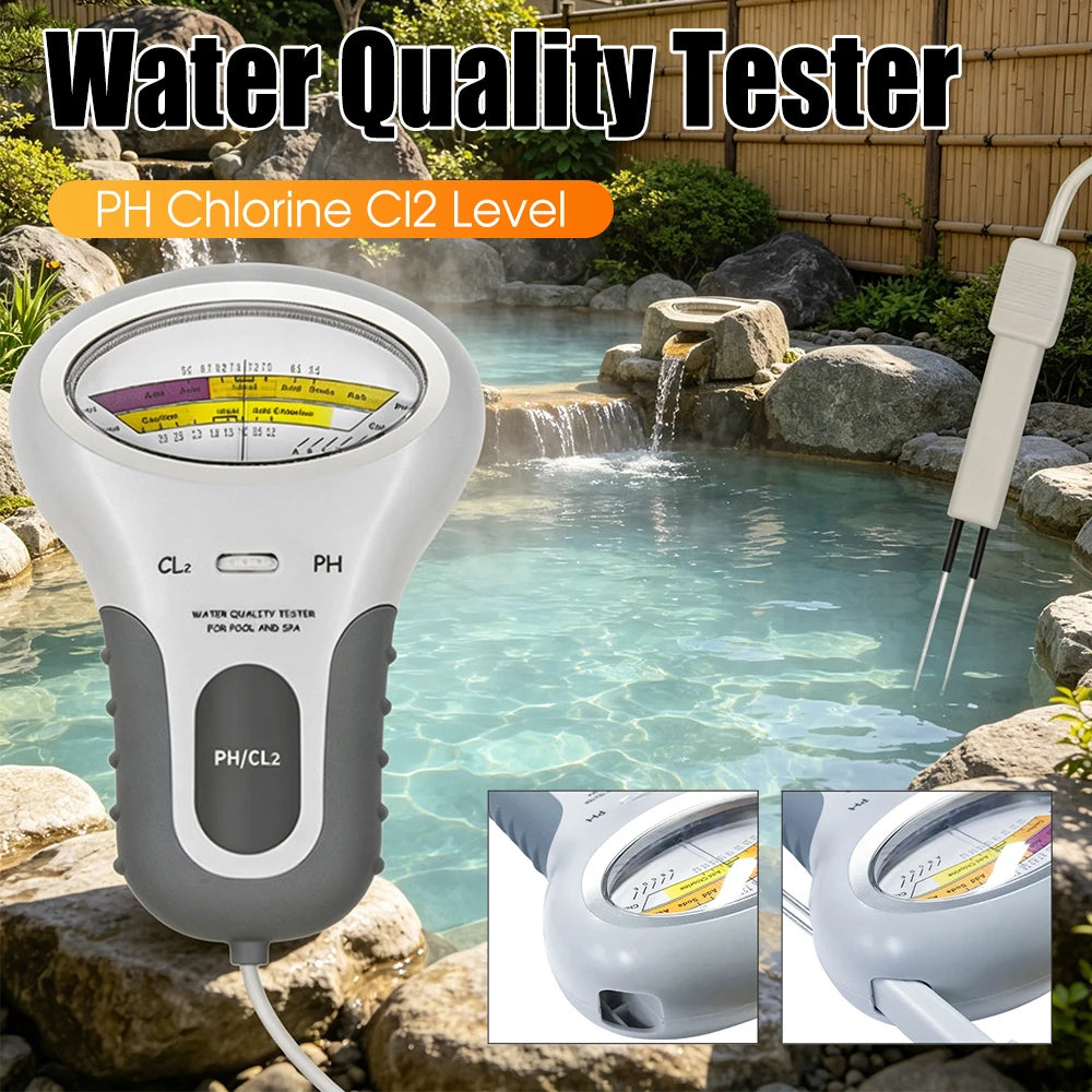 2-in-1 Digital pH & Chlorine Tester – Pool & Spa Meter Pool Water Tester Richie's