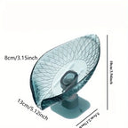 Leaf Shape Drain Soap Holder Suction Cup Tray – Shower & Kitchen Soap Dish Holder Richie's