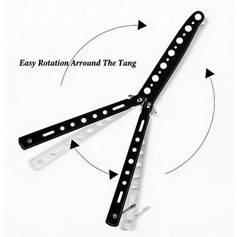 Stainless Steel Butterfly Trainer Knife – Balisong Flip Practice Butterfly Knife Trainer Richie's