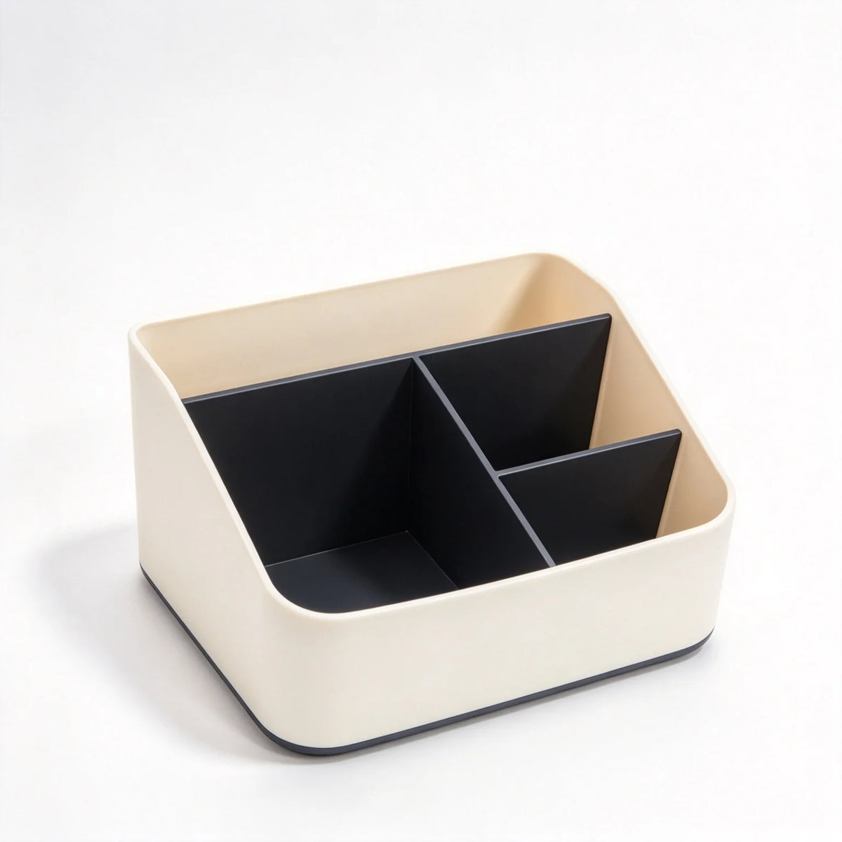 4-Slot Desk Storage Rack – Multi-Grid Office Organizer Beige Desk Organizer Richie's