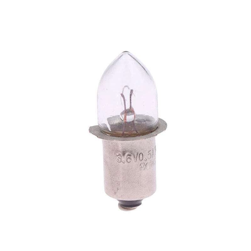 P13.5S Flashlight Replacement Bulbs 2.4V–7.2V Torch Lamp Replacement Light Bulb Richie's 3.6V 0.5A