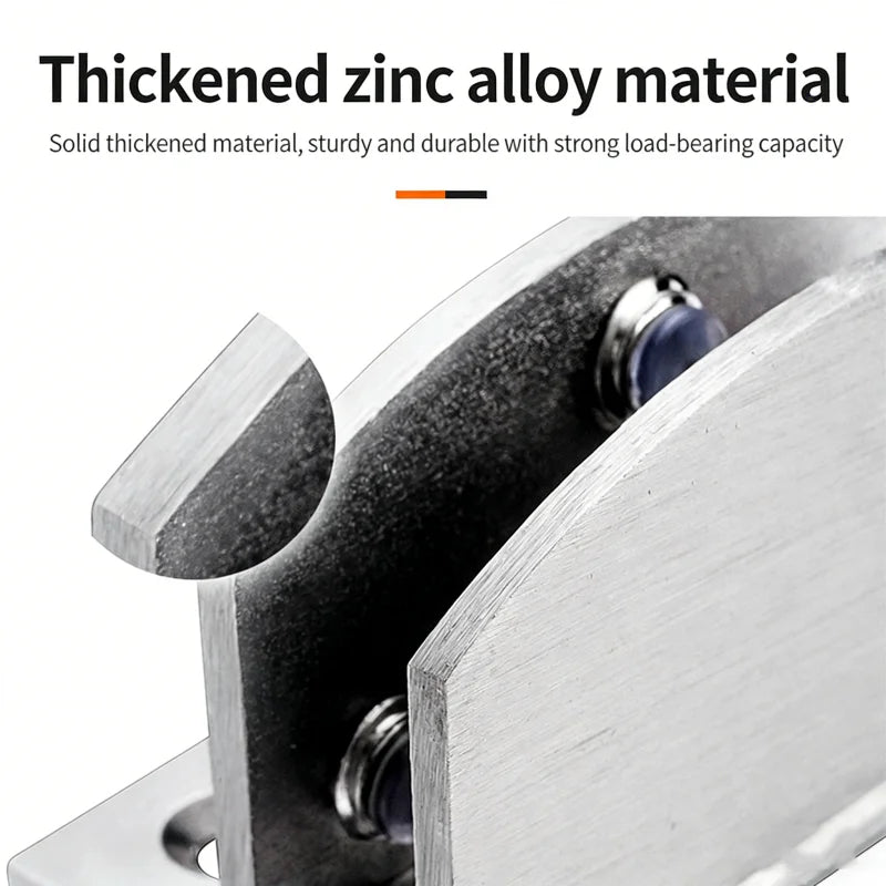 Punch-Free Cabinet Glass Hinge Clamp – Zinc Alloy Door Hinge Cabinet Glass Hinge Richie's