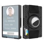Zeeker Men's Metal Wallet | AirTag Bracket & RFID Blocking Metal Card Wallet Richie's black Air tag 5