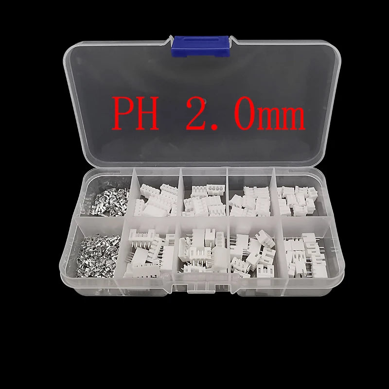 230Pcs JST PH 2.0 XH 2.54 Connector Kit – 2/3/4/5 Pin Wire Connector Kit Richie's PH 2.0mm