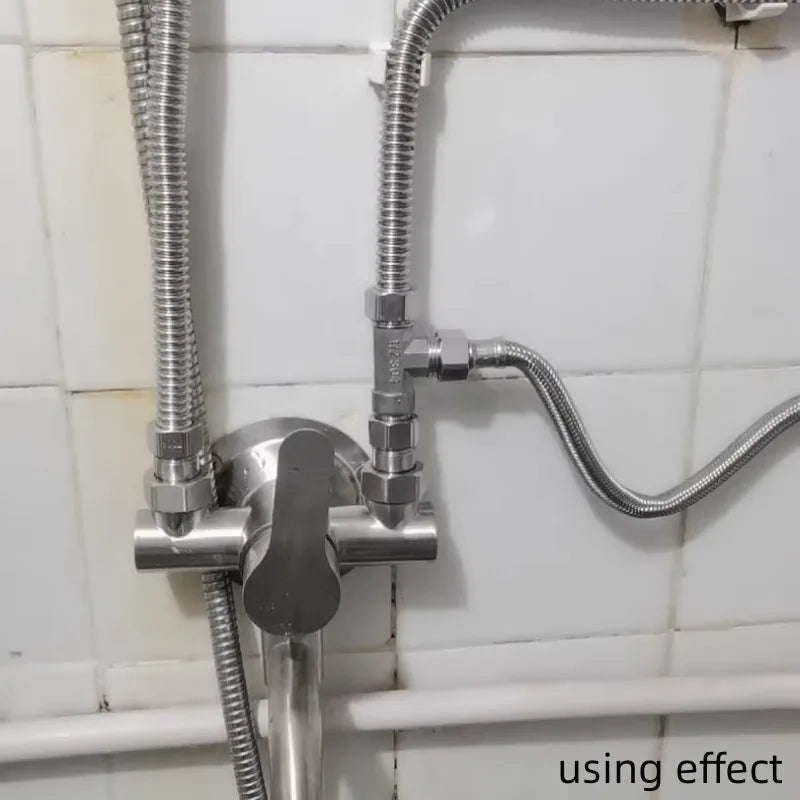 G1/2" Stainless Steel T-Valve Toilet Diverter for Bidet & Shower Plumbing Diverter Valve Richie's
