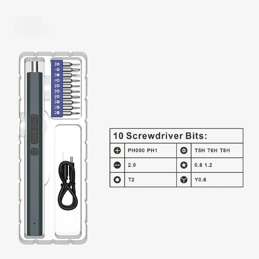Rechargeable Cordless Electric Screwdriver Set 12-in-1 50-in-1 Electric Screwdriver Set Richie's 12 In 1 Set