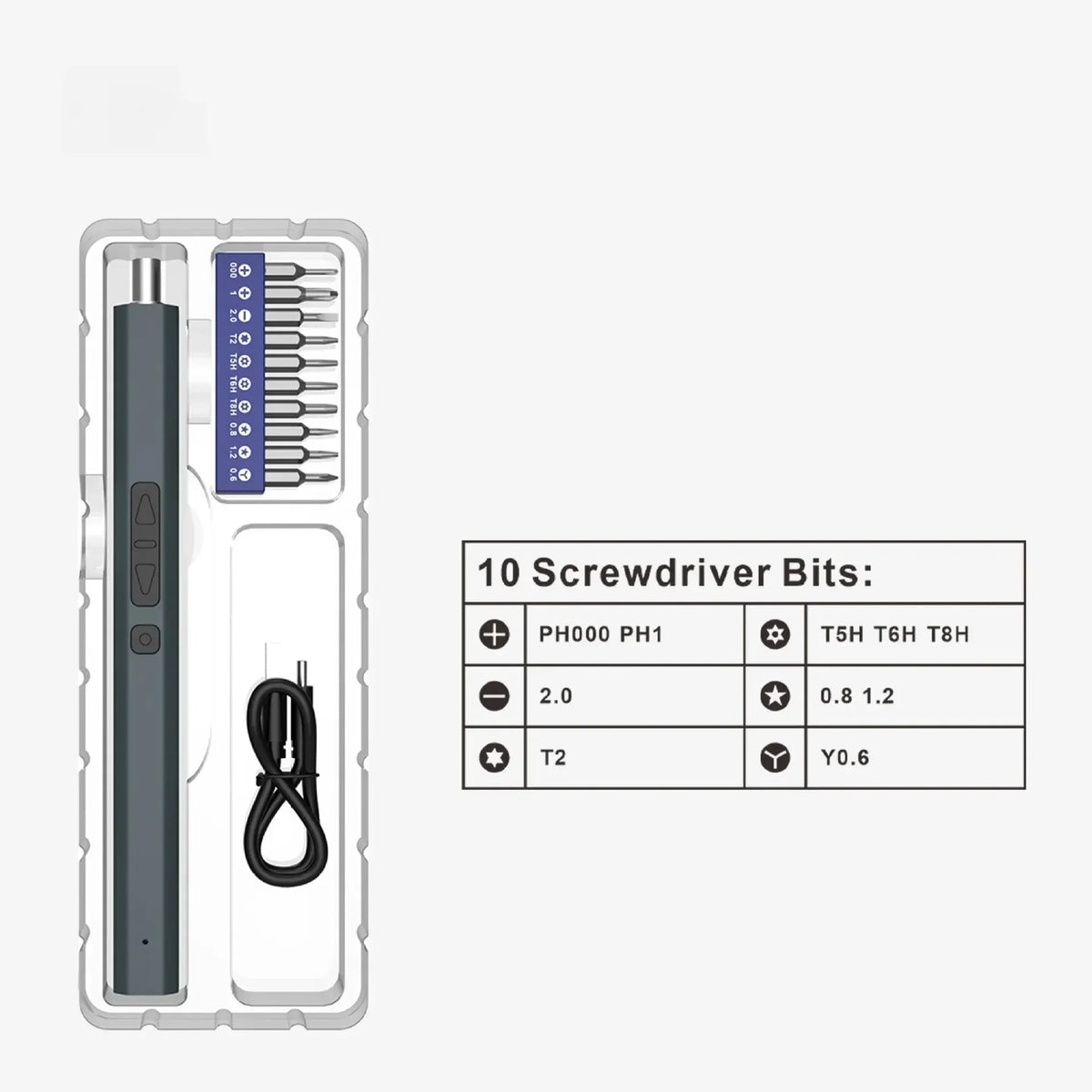 Rechargeable Cordless Electric Screwdriver Set 12-in-1 50-in-1 Electric Screwdriver Set Richie's 12 In 1 Set