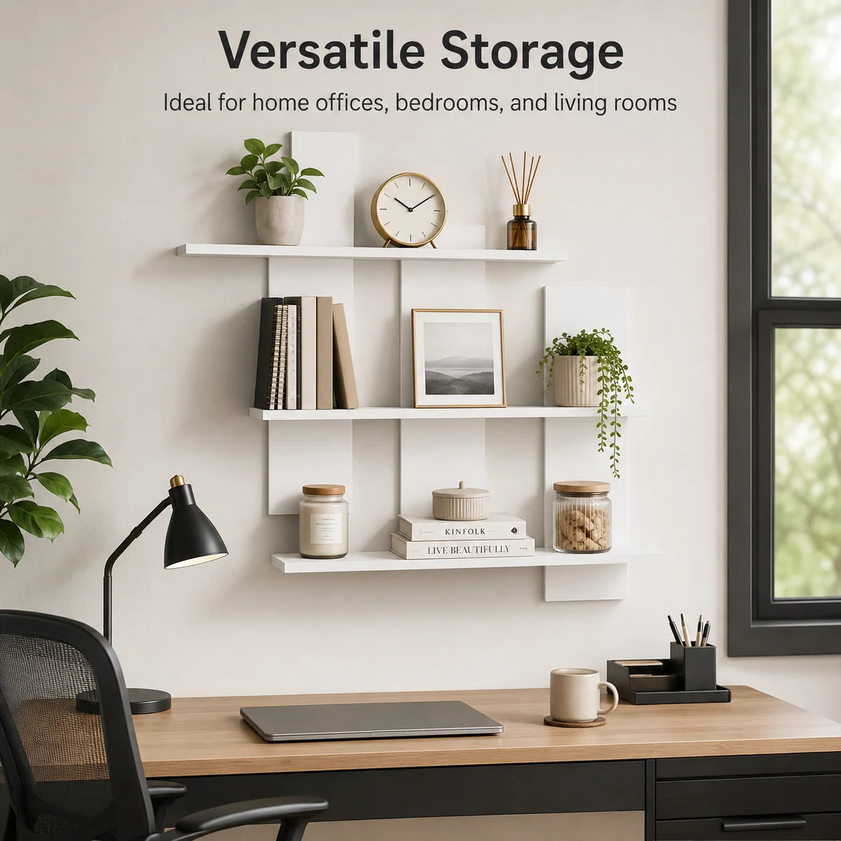 Minimalist 3-Layer Wall Mounted Floating Shelf Rack Floating Wall Shelf Richie's