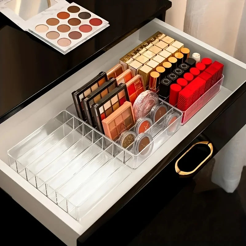 7-Compartment Clear Makeup Organizer – Cosmetic Storage Tray Makeup Organizer Richie's