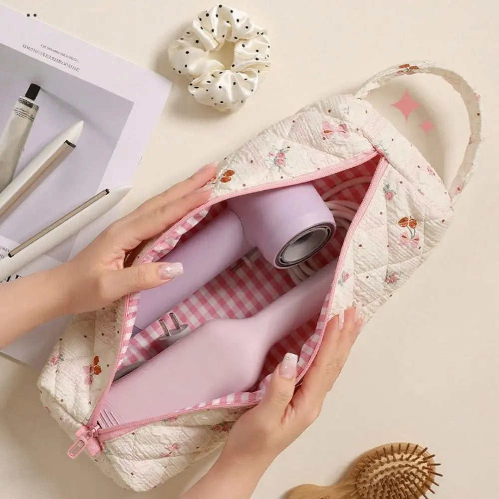 Quilted Hair Dryer Storage Bag with Handle – Travel Case Hair Tool Storage Bag Richie's