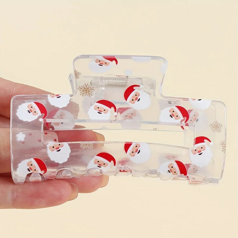 Festive Christmas Santa PVC Hair Claw Clip – Holiday Gift Hair Claw Clip Richie's