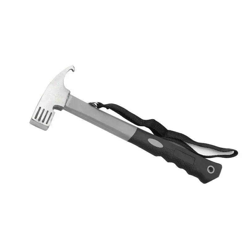 High Carbon Steel Camping Tent Hammer & Nail Puller Tool Camping Hammer Richie's Gray