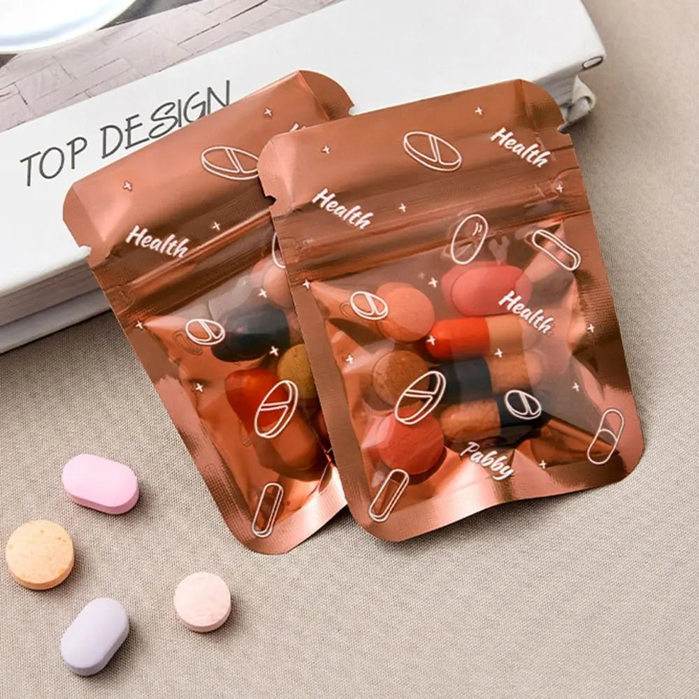 30Pcs Aluminum Foil Pill Bags – Lightproof & Moisture-Proof Pill Storage Bags Richie's
