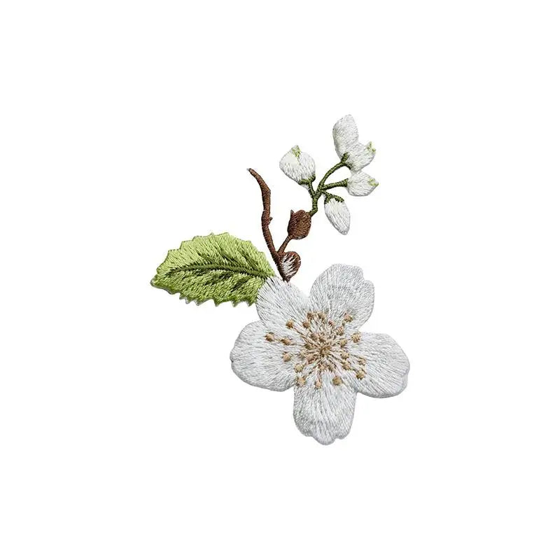 Flower Embroidery Iron-On Patch – DIY Appliqué for Clothes & Bags Embroidery Patch Richie's C5