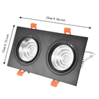 2×7W Double Head Recessed COB LED Downlight Spotlight Recessed LED Downlight Richie's