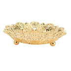 Gold Turkish Serving Tray – Embossed Round Iron Centerpiece Decorative Serving Tray Richie's
