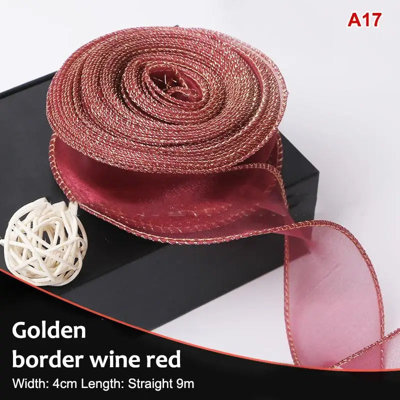 10 Yards Organza Wavy Edge Ribbon 4cm – Bouquet & Gift Wrap