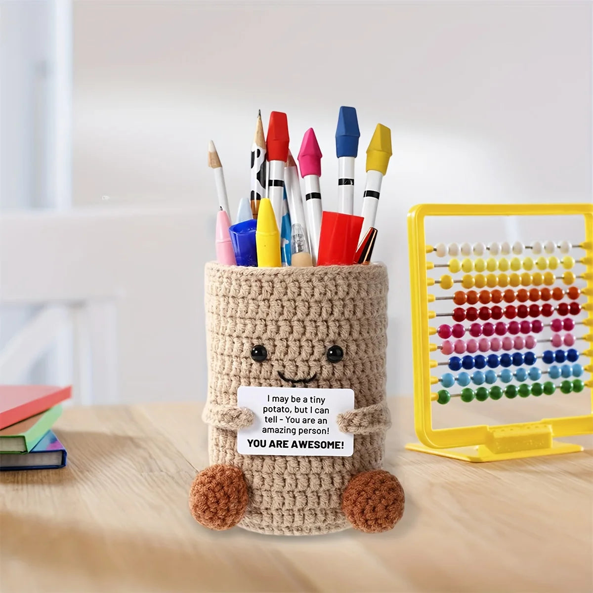 Crochet Pencil Holder Handmade Desk Organizer Makeup Brush Cup Crochet Desk Organizer Richie's