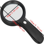 10X LED Illuminated Magnifying Glass – 12 LEDs, Optical Glass Illuminated Magnifier Richie's